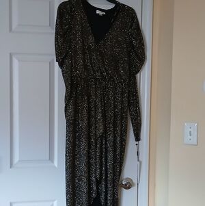 Black and Gold Sparkle Dress